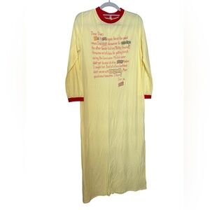 Vintage 70s Dear Diary long yellow‎ nightgown
